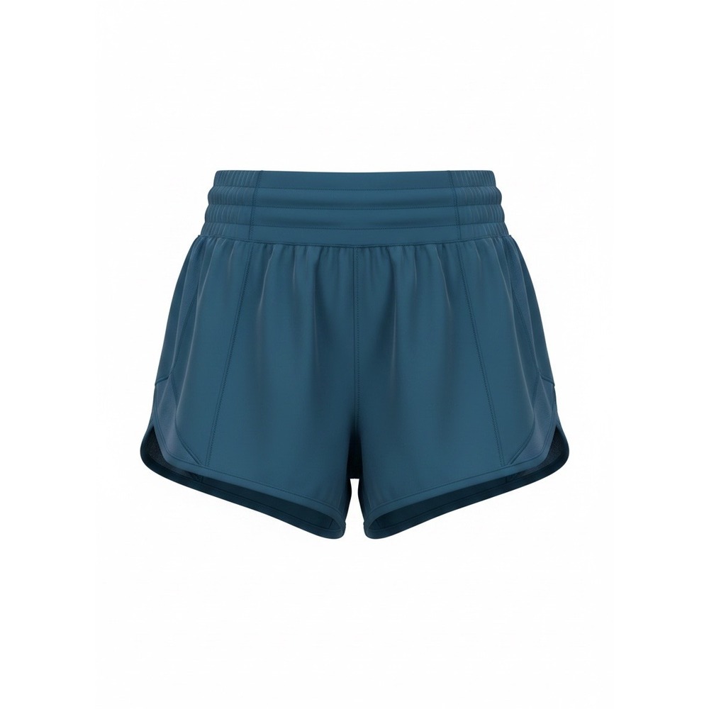 Lululemon Hotty Hot High-Rise Lined Short 2.5" Teal Blue LW7DE5S, Size 4